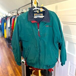 Vintage 80s 90s Upstream Dunbrooke Forest green and red  winter parka jacket